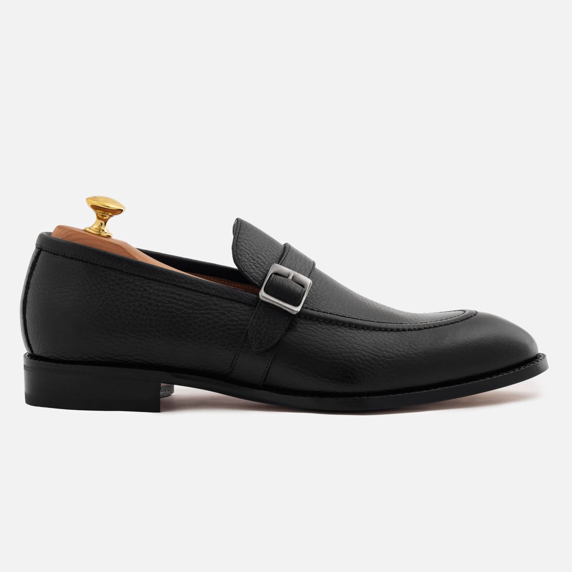 Archie Belted Loafer - Men’s Pebbled Leather - Image 2