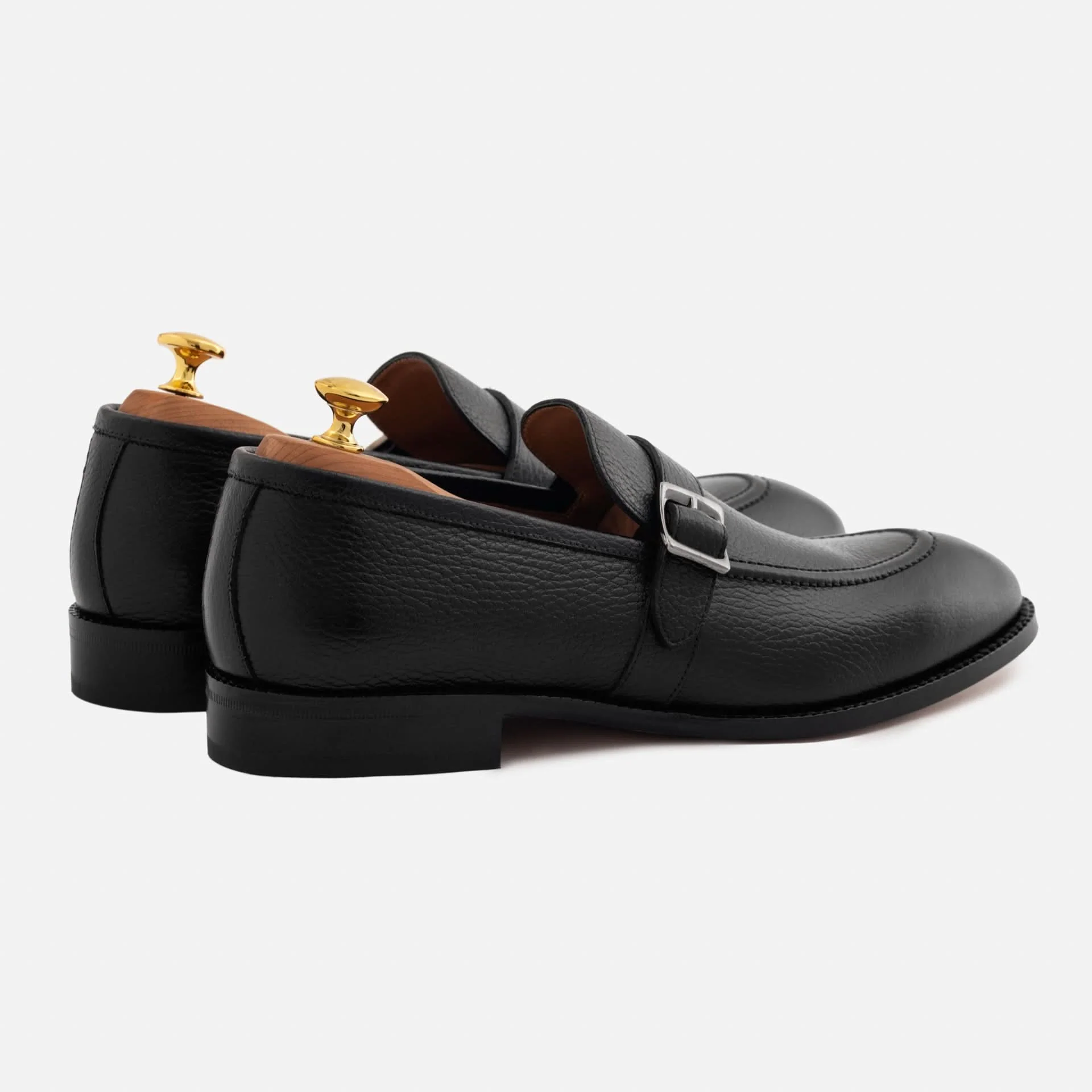 Archie Belted Loafer - Men’s Pebbled Leather - Image 3