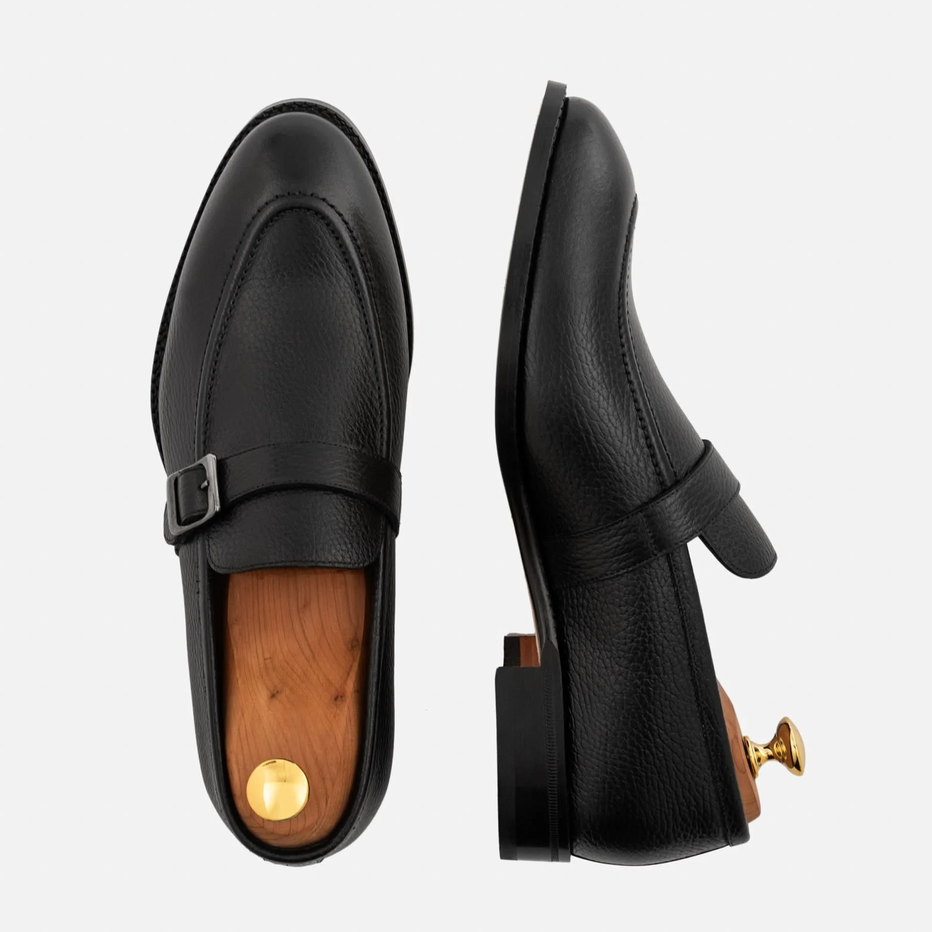 Archie Belted Loafer - Men’s Pebbled Leather - Image 4