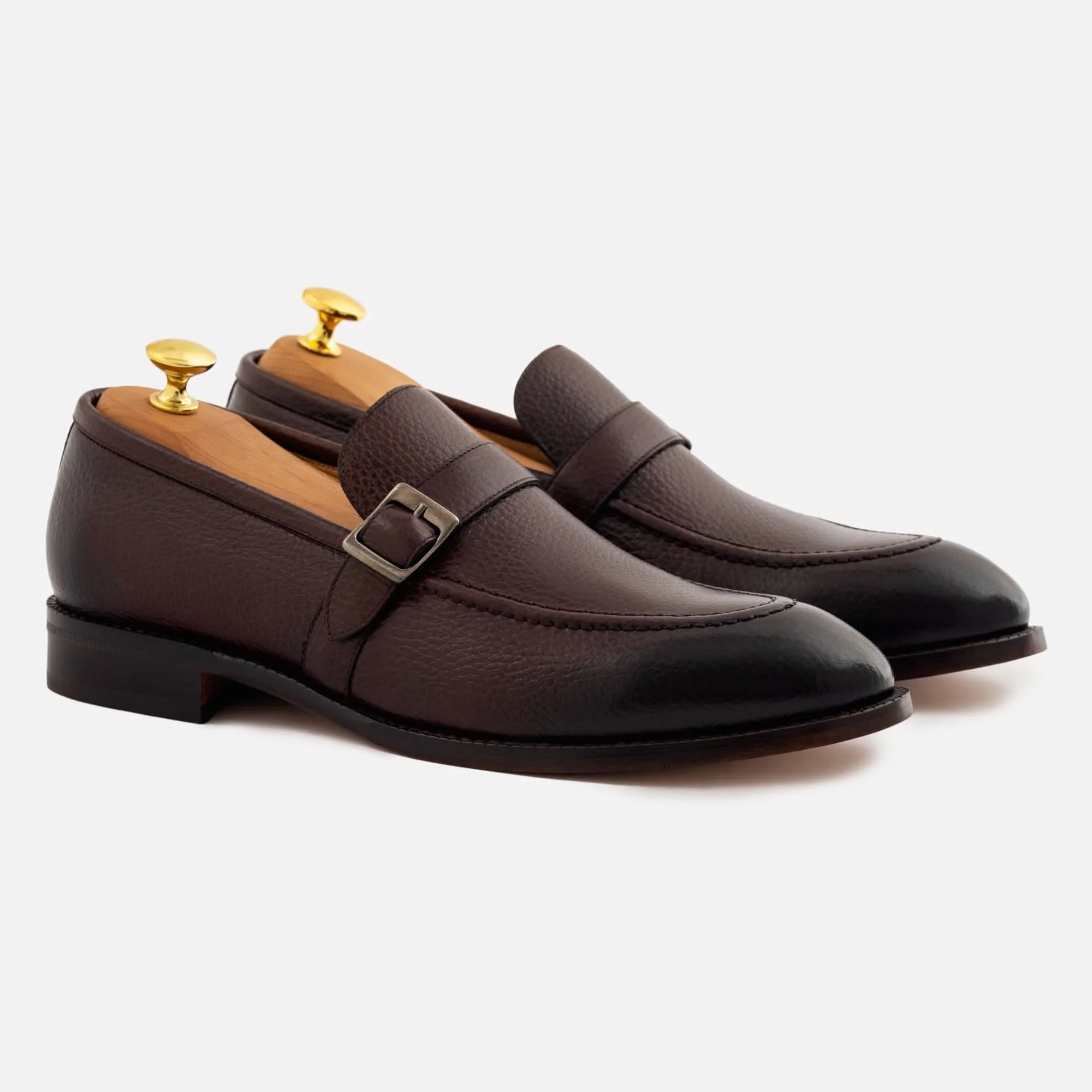 Archie Belted Loafer - Men’s Pebbled Leather - Image 6