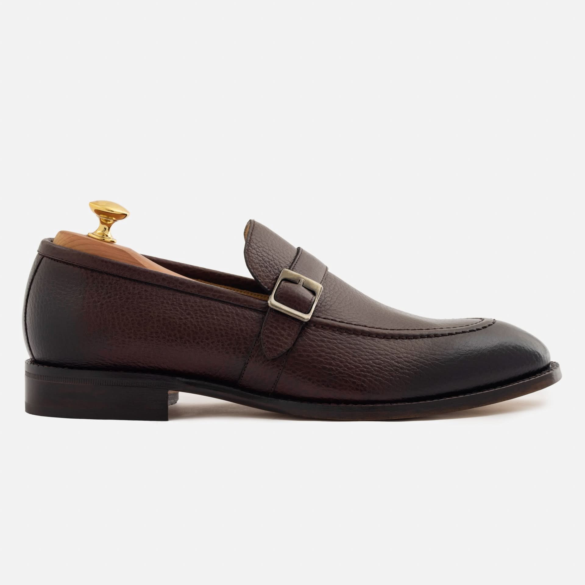 Archie Belted Loafer - Men’s Pebbled Leather - Image 7