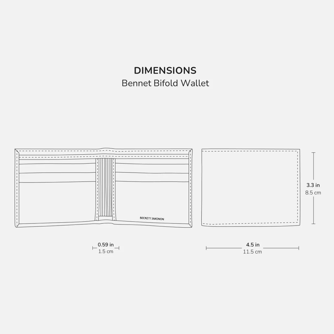 Bennett Bifold Wallet - Men’s Embossed Leather - Image 12