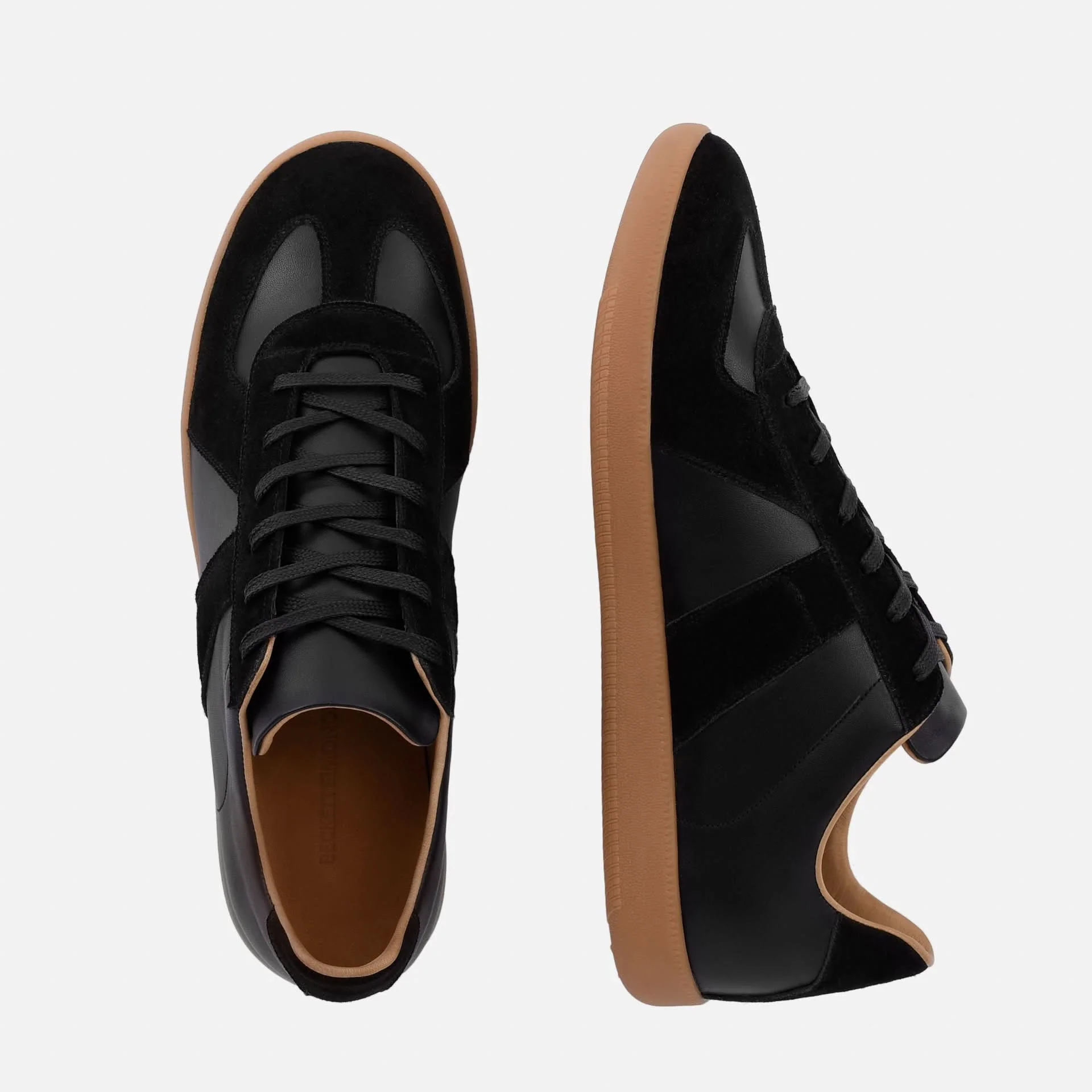 Morgen Trainers - Leather/Suede - Gum Sole - Men's - Image 4