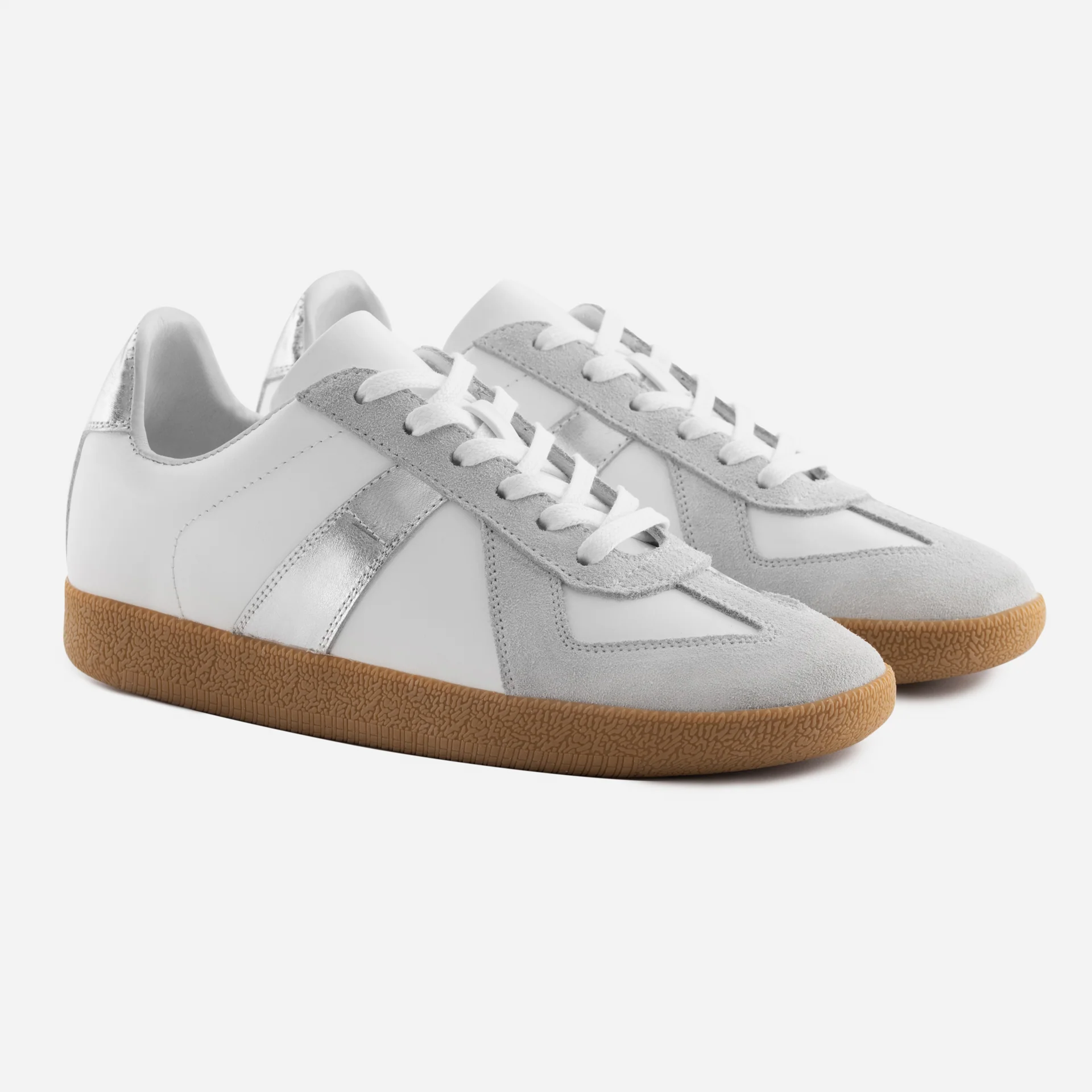 Morgen Trainers - Metallic Leather & Suede - Women's - Image 11